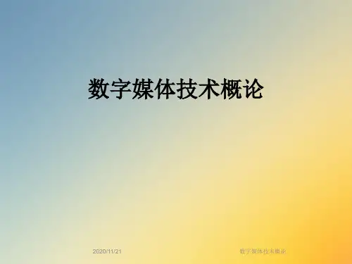 数字媒体技术概论