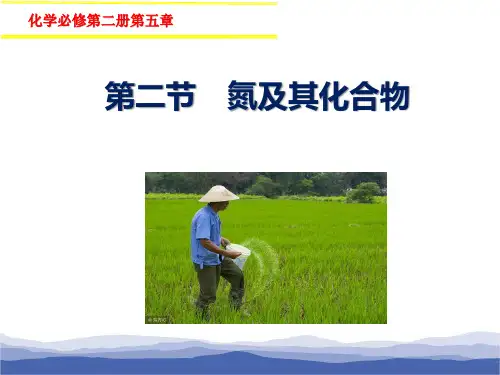 新人教版高一化学必修第二册第五章第二节《氮及其化合物》精品教学课件