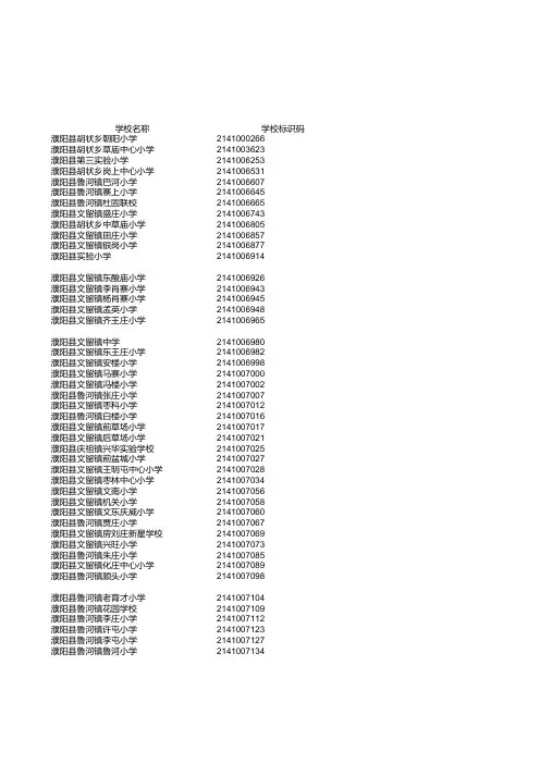 学校标识码