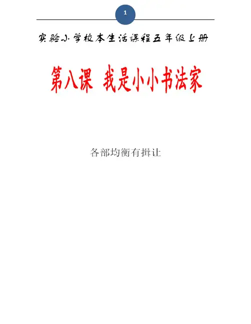 《我是小小书法家》