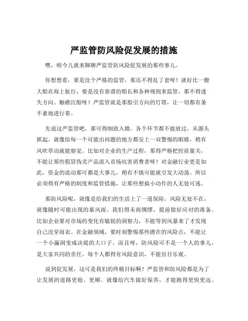 严监管防风险促发展的措施