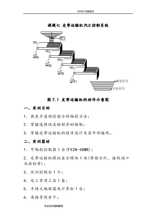 皮带运输机PLC控制系统设计