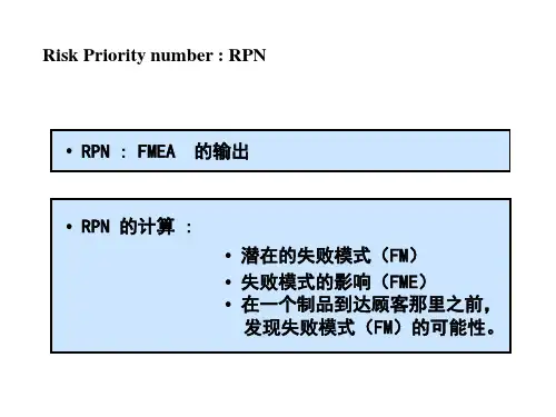 RPN-FMEA  的输出