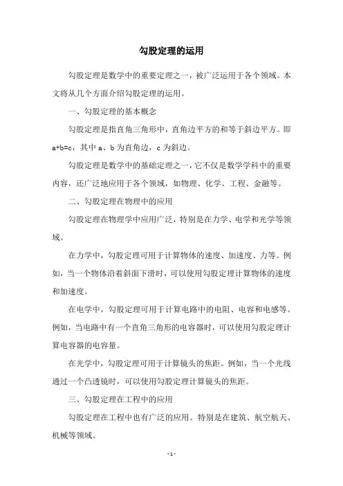 勾股定理的运用