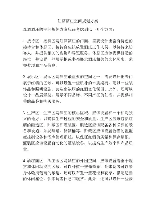 红酒酒庄空间规划方案
