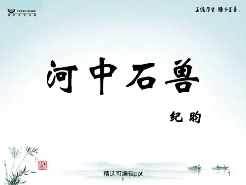 《河中石兽》优秀精品ppt课件(实用,含动态图)