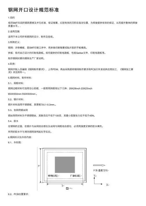 钢网开口设计规范标准