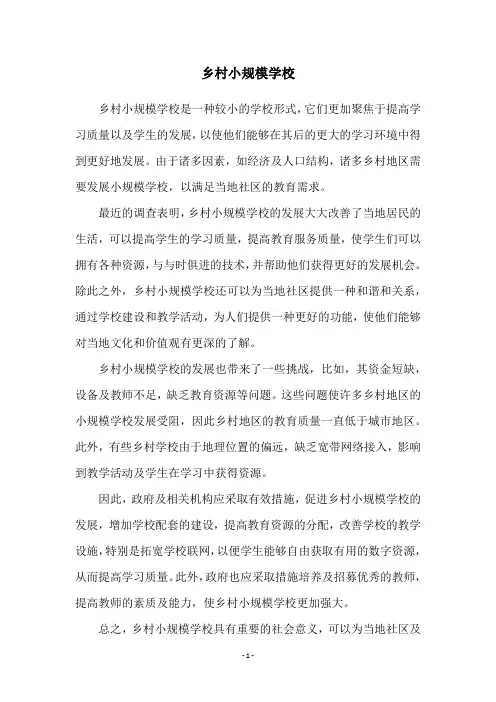 乡村小规模学校
