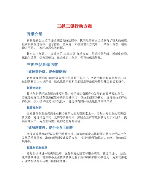 “三抓三促”行动方案