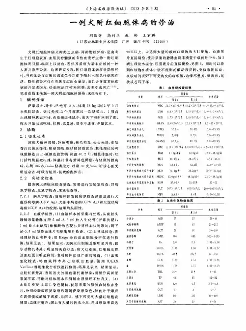 一例犬附红细胞体病的诊治