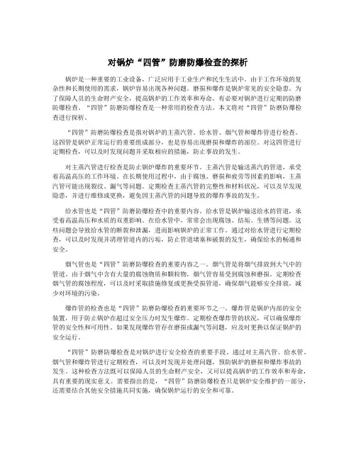 对锅炉“四管”防磨防爆检查的探析