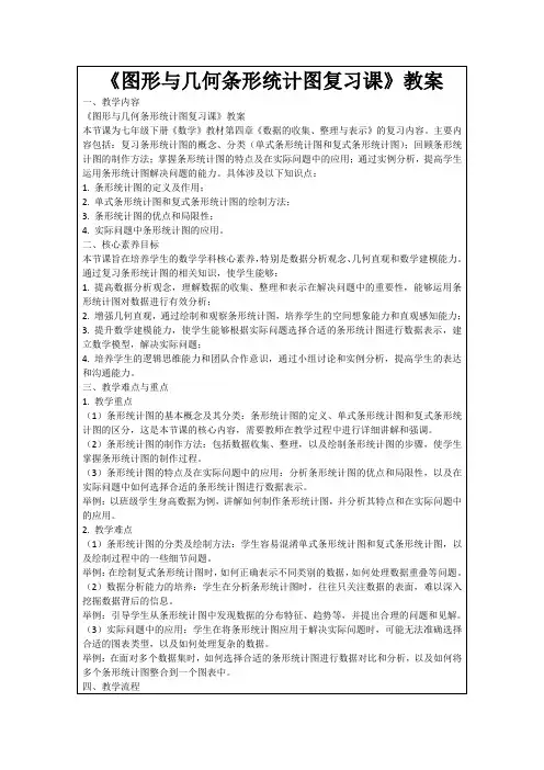 《图形与几何条形统计图复习课》教案