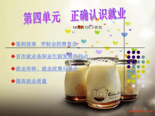 第四单元  正确认识就业