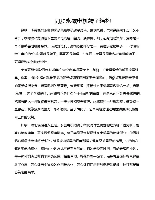 同步永磁电机转子结构