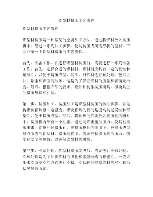 铝型材挤压工艺流程