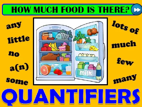 英语课堂趣味PPTquantifiers-food-game 量词用法