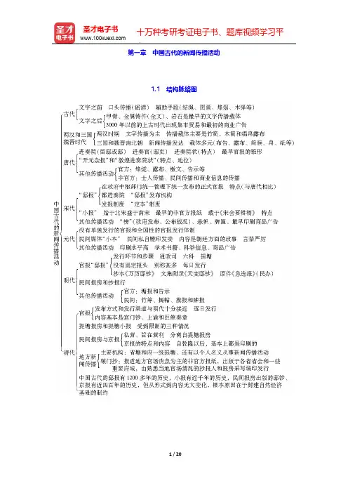 方汉奇《中国新闻传播史》(第3版)-第一章 中国古代的新闻传播活动【圣才出品】
