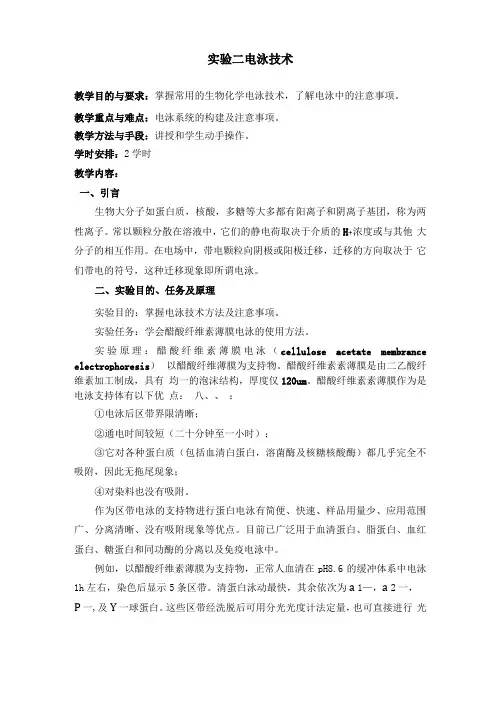 动物生物化学试验二