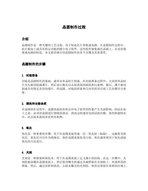 晶圆制作过程