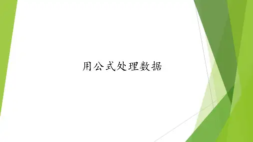 用公式处理数据_课件