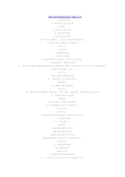 LED显示屏维修