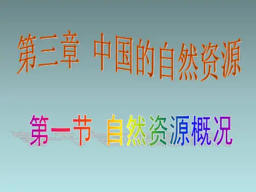 湘教版八年级地理上册第3章教学课件：3.1 自然资源概况