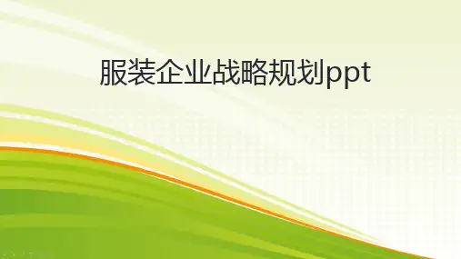 服装企业战略规划ppt