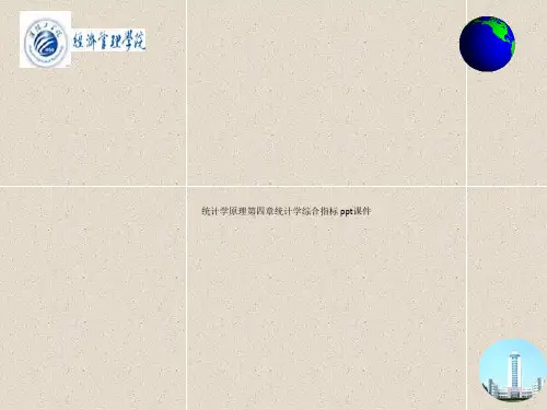 统计学原理第四章统计学综合指标 ppt课件
