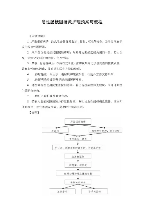 急性肠梗阻抢救护理预案与流程