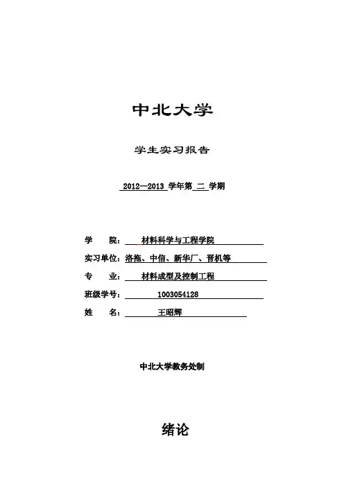 洛阳实习报告