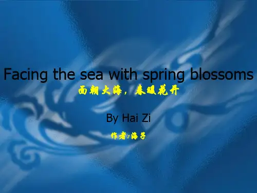 Facing the sea with spring blossoms共24页PPT资料