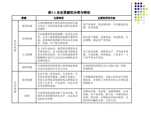 第三章企业内部条件分析