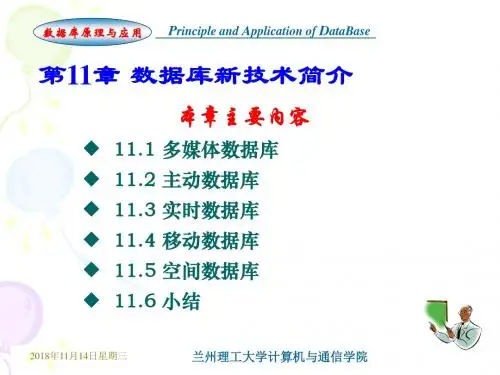 数据库新技术简介.讲义
