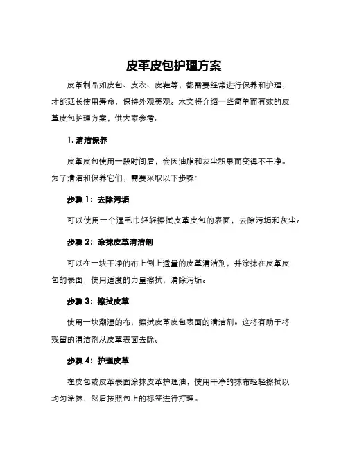 皮革皮包护理方案