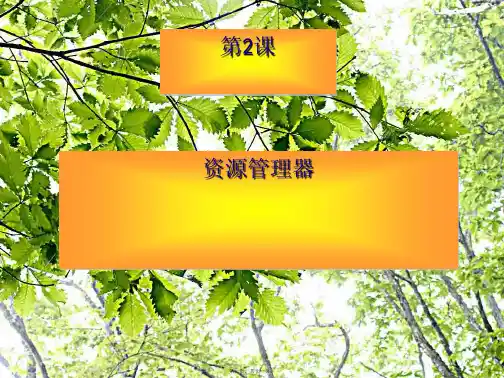 七年级信息技术上册 资源管理器课件