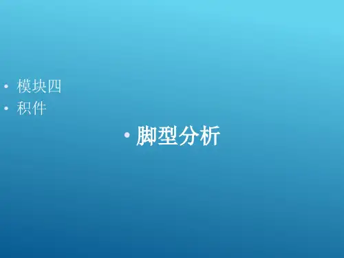 脚型及其规律—脚型规律