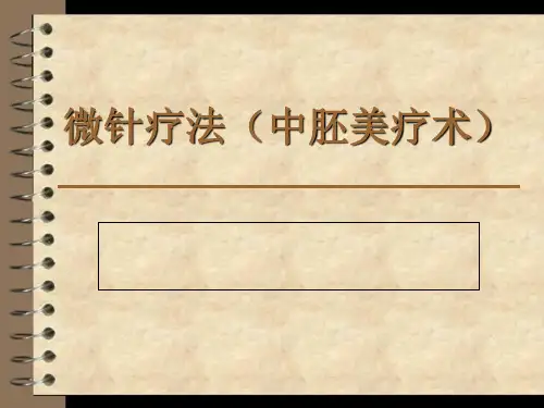 微针疗法中胚美疗术ppt课件