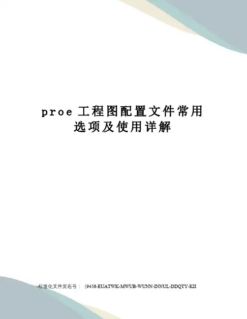 proe工程图配置文件常用选项及使用详解