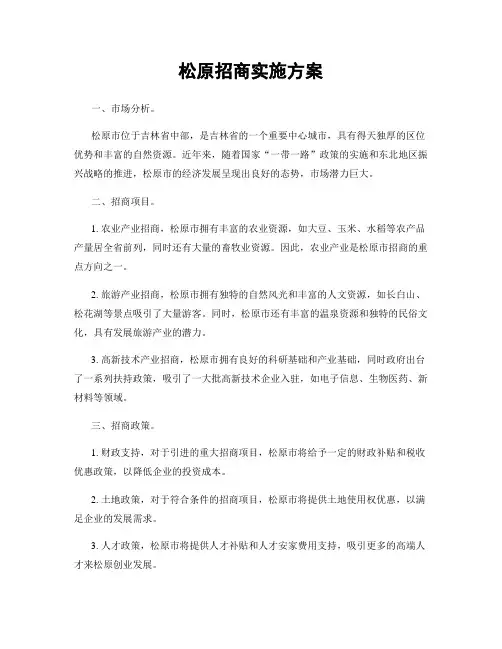 松原招商实施方案