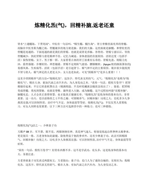 炼精化炁
