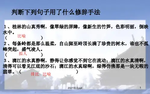 小学常见的修辞手法及用法ppt课件