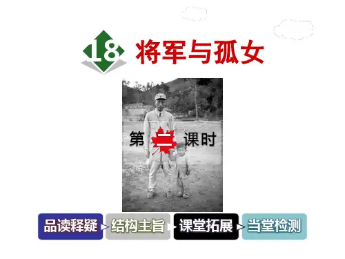 六年级上册语文课件-18.将军与孤女 第2课时冀教版
