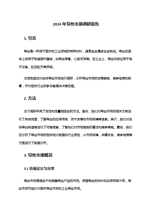 2024年导丝市场调研报告