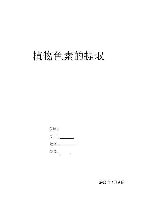 植物色素的提取 (2)