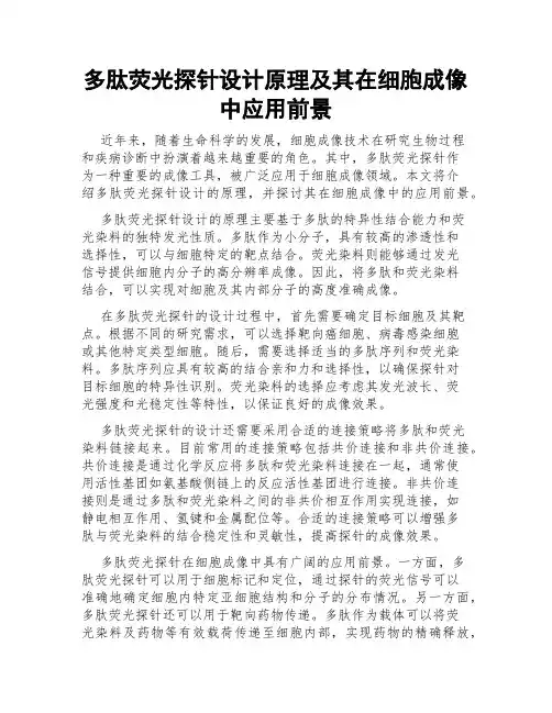 多肽荧光探针设计原理及其在细胞成像中应用前景