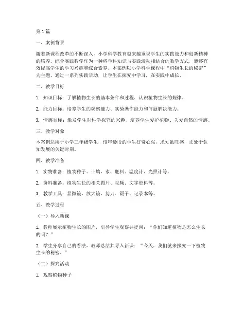综合实践教学案例小学(3篇)