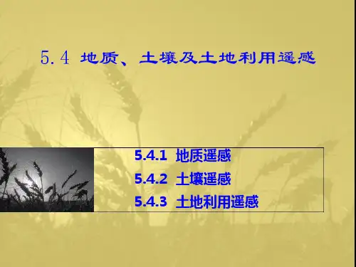 5.4 地质、土壤及土地利用遥感