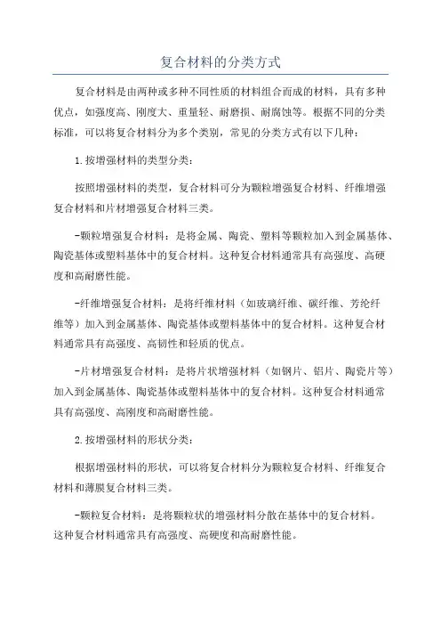 复合材料的分类方式