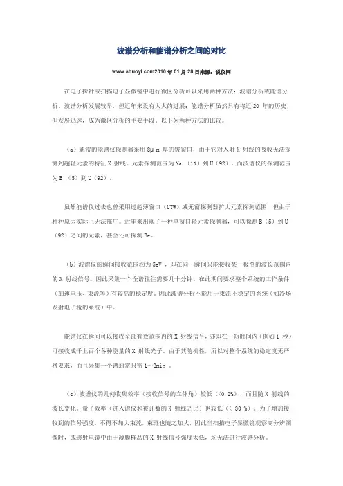 波谱仪和能谱仪