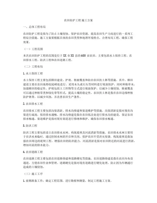 农田防护工程 施工方案